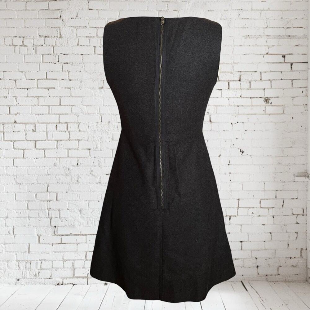 Ali Ro Fit & Flare Dress Sleeveless Gray Wool Blend Sz 4 Minimalist Career - Picture 4 of 9